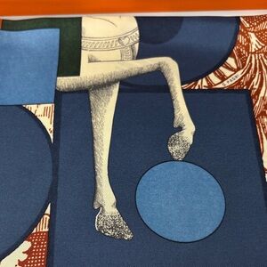 Abstract Blue and Cream Art Print